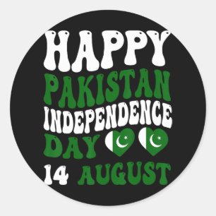 Pakistaanse Onafhankelijkheidsdag Pakistaanse Vlag Ronde Sticker