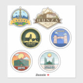 Pakistaanse steden sticker (Vel)