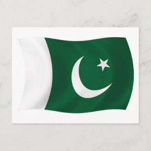 Pakistaanse vlag ansichtkaart briefkaart