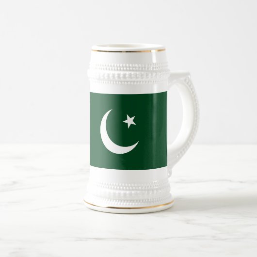 Pakistaanse vlag bierpul (Voorkant rechts)