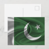 Pakistaanse vlag briefkaart (Voorkant / Achterkant)