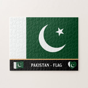 Pakistaanse vlag en Pakistaans land/Pakistan Legpuzzel