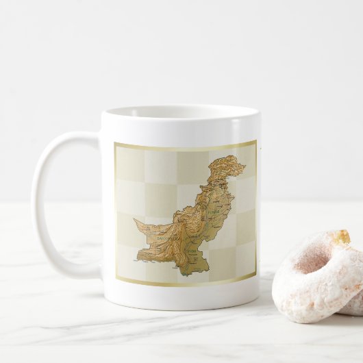 Pakistaanse vlag + kaartMok Koffiemok (Met donut)