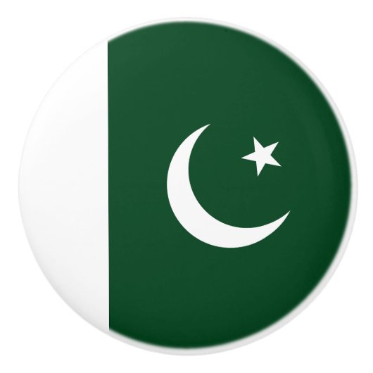 Pakistaanse vlag keramische knop (Voorkant)