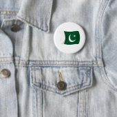 Pakistaanse Vlag Knop Ronde Button 5,7 Cm (In situ)