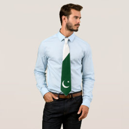 Pakistaanse vlag Onafhankelijkheidsdag Mannen Stro Stropdas