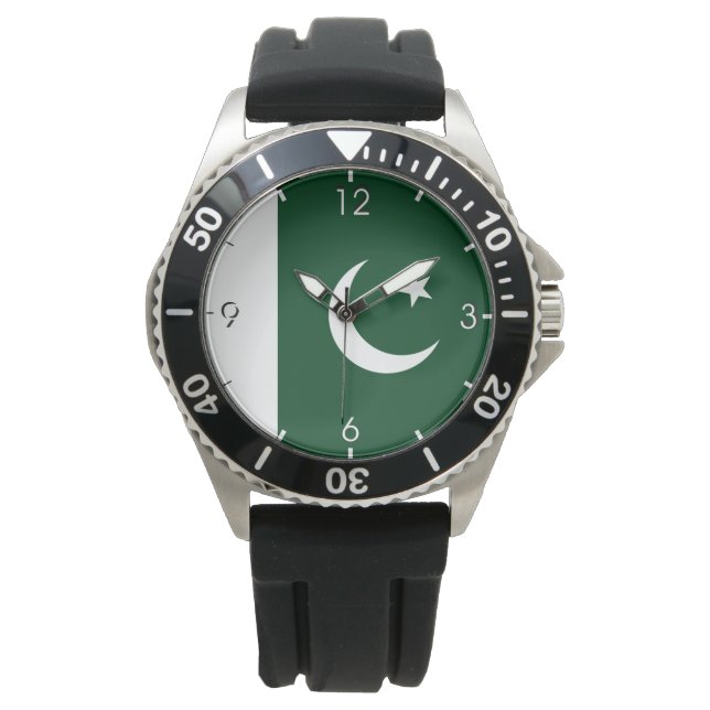Pakistaanse vlag (Pakistan) Horloge (Voorkant)