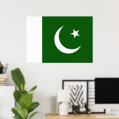 Pakistaanse vlag poster (Thuiskantoor)