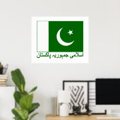 Pakistaanse vlag poster (Thuiskantoor)