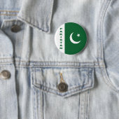 Pakistaanse vlag ronde button 5,7 cm (In situ)