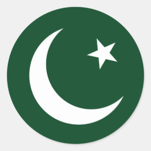 Pakistaanse vlag ronde sticker