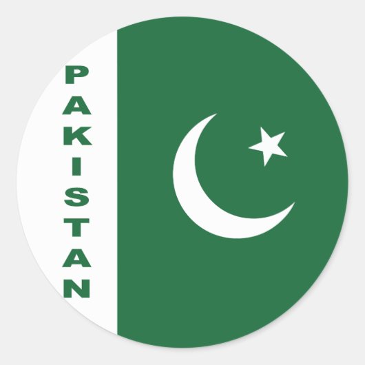 Pakistaanse vlag ronde sticker (Voorkant)