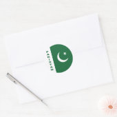 Pakistaanse vlag ronde sticker (Envelop)