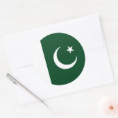 Pakistaanse vlag ronde sticker (Envelop)