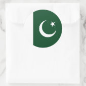 Pakistaanse vlag ronde sticker (Tas)