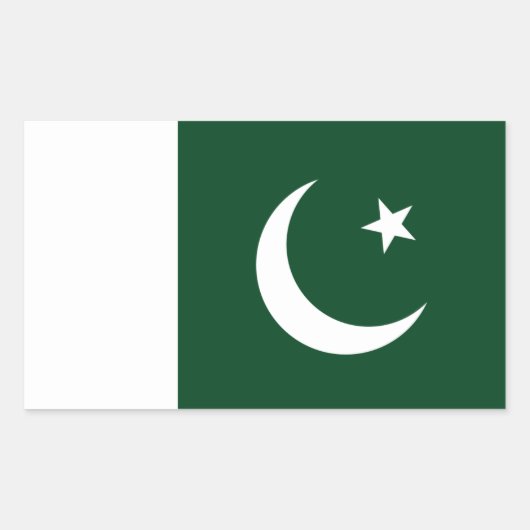 Pakistaanse vlag, vlag van Pakistan Rechthoekige Sticker (Voorkant)