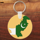 Pakistaanse vlaggenkaart sleutelhanger (Voorkant)