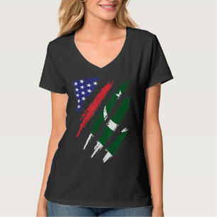 Pakistan American Groot Flag USA Patriot Heritage T-shirt