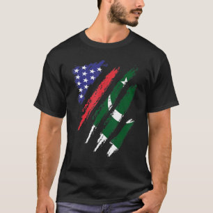 Pakistan American Groot Flag USA Patriot Heritage T-shirt