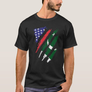 Pakistan Amerikaanse Vlag USA Patriot Erfgoed T-shirt
