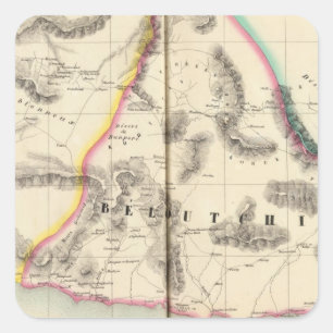 Pakistan, Azië 80 Vierkante Sticker