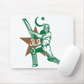 Pakistan Cricket Player Batsman Design Muismat (Met muis)