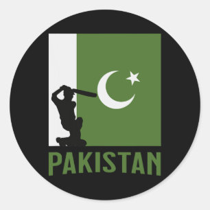 Pakistan Cricket T-shirt Pakistaans Cricket Ronde Sticker