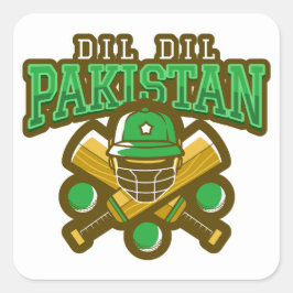 Pakistan Cricket Vierkante Sticker