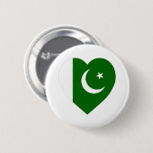 Pakistan Flag Heart Ronde Button 5,7 Cm (Voorkant /achterkant)