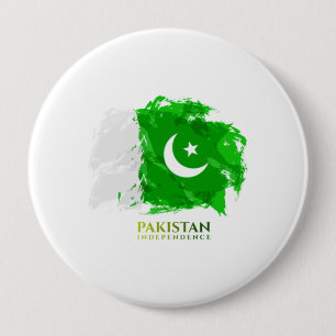 Pakistan Flag Independence Day Ronde Button 4,0 Cm