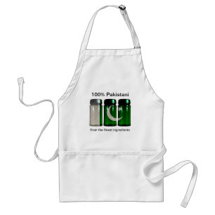 Pakistan Flag Spice Jars Apron Standaard Schort