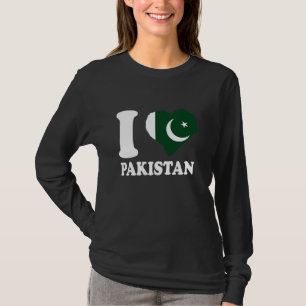 Pakistan Ik hou van Pakistan Pride Pakistani T-shirt