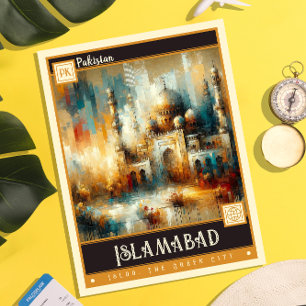 Pakistan, Islamabad    schilderij Briefkaart