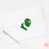 Pakistan Kaart Vlag Hart Sticker (Envelop)