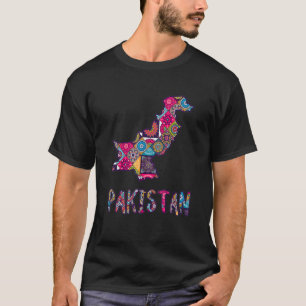 Pakistan Map gevuld met Pakistaanse truckpatat T-shirt