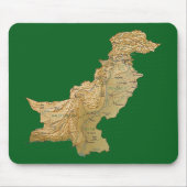 Pakistan Map Mousepad Muismat (Voorkant)