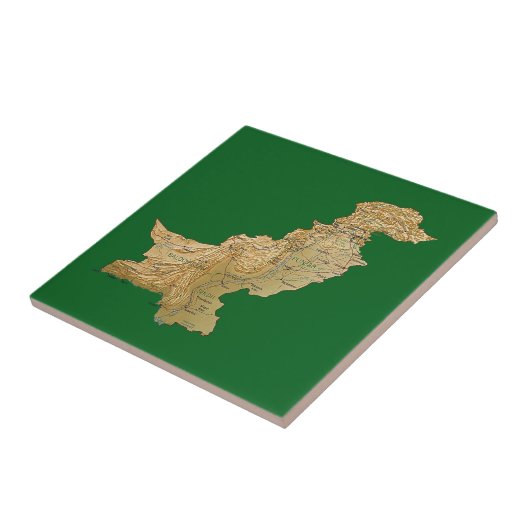 Pakistan Map Tile Tegeltje (Zijkant)