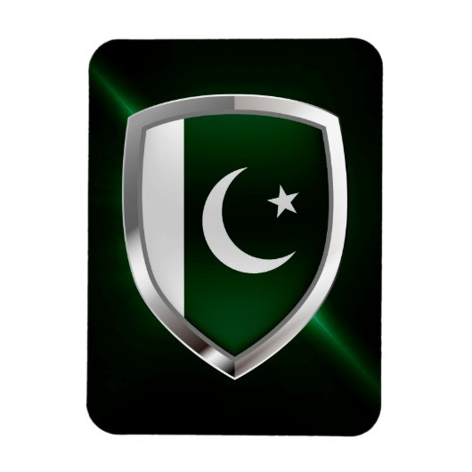 Pakistan Metallic Embleem Magneet (Verticaal)