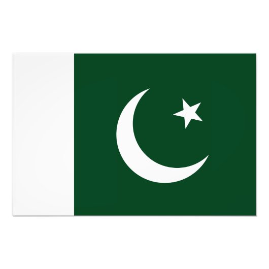 Pakistan - Pakistaanse vlag Foto Afdruk (Voorkant)