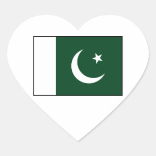 Pakistan - Pakistaanse vlag Hart Sticker
