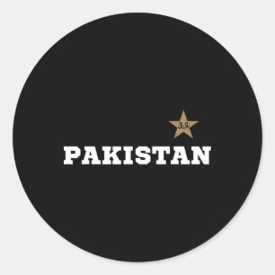Pakistan Pakistaanse Vlag Ster Cricket Heren Dames Ronde Sticker