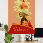 Pakistan - Poster vintage (Bureau à domicile)