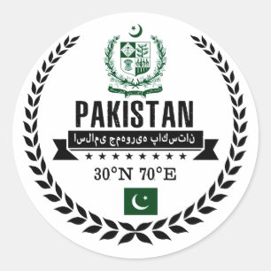 Pakistan Ronde Sticker