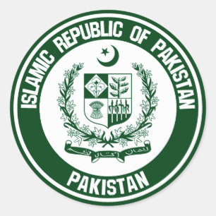Pakistan Round Emblem Ronde Sticker