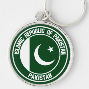 Pakistan Round Emblem Sleutelhanger