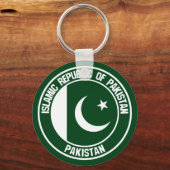 Pakistan Round Emblem Sleutelhanger (Voorkant)