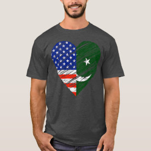 Pakistan Verenigde Staten Amerikaanse vlag Pakista T-shirt