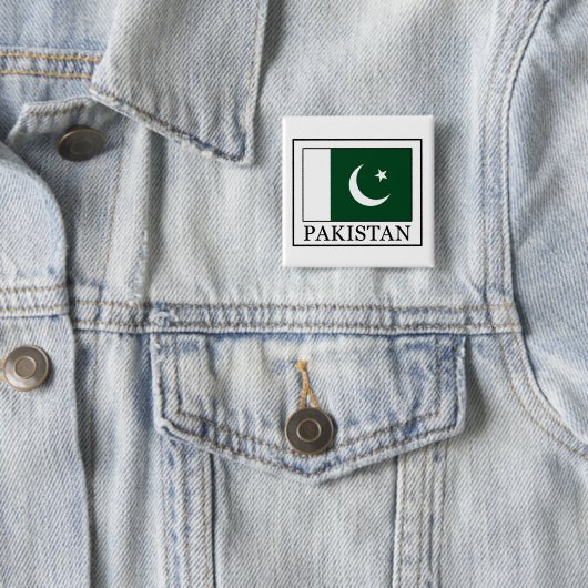 Pakistan Vierkante Button 5,1 Cm (In situ)