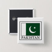 Pakistan Vierkante Button 5,1 Cm (Voorkant /achterkant)