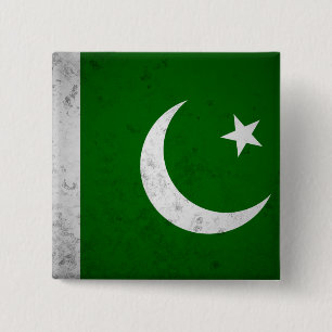 Pakistan Vierkante Button 5,1 Cm